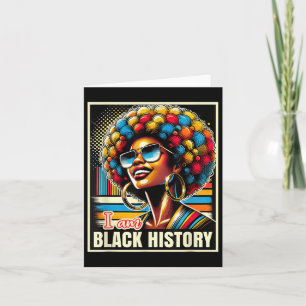 Carte Melanin Afro Black Queen I Am Black History Retro