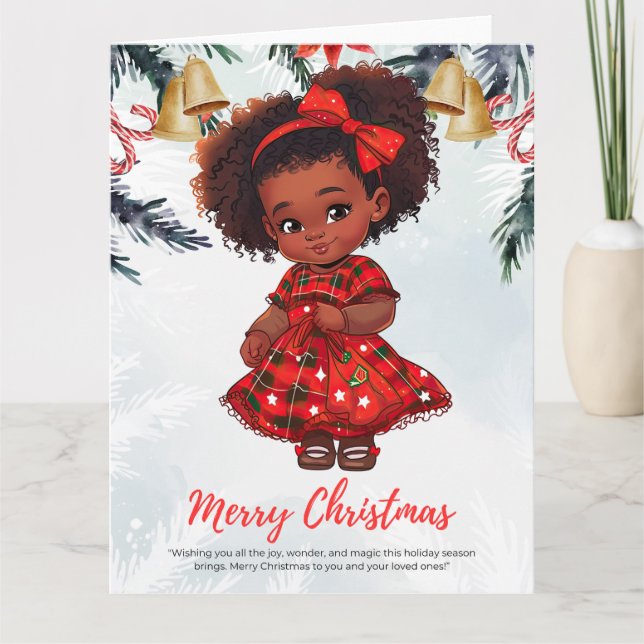 Carte Melanin Noël Black Girl Magic Xmas Magic Fun (Devant)