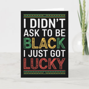 Carte Melanin Noir Chanceux Fier de son Héritage Afro Af