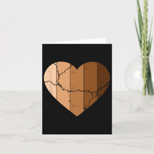 Carte Melanin Peau Tone Coeur Noir Mois d'histoire
