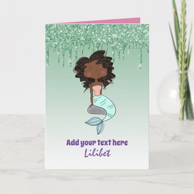 Carte Melanin Princess Birthday Cards for all Ages (Devant)