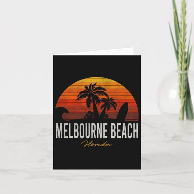 Carte Melbourne Beach Floride Fl Palms Surf de vacances  (Devant)