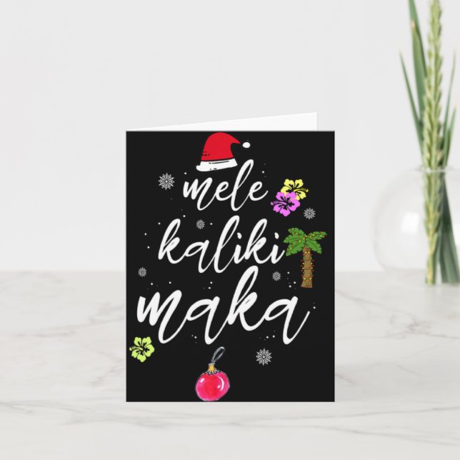 Carte Mele Kalikimaka Hawaiian Hawaii Xmas Pajama Palm T (Devant)