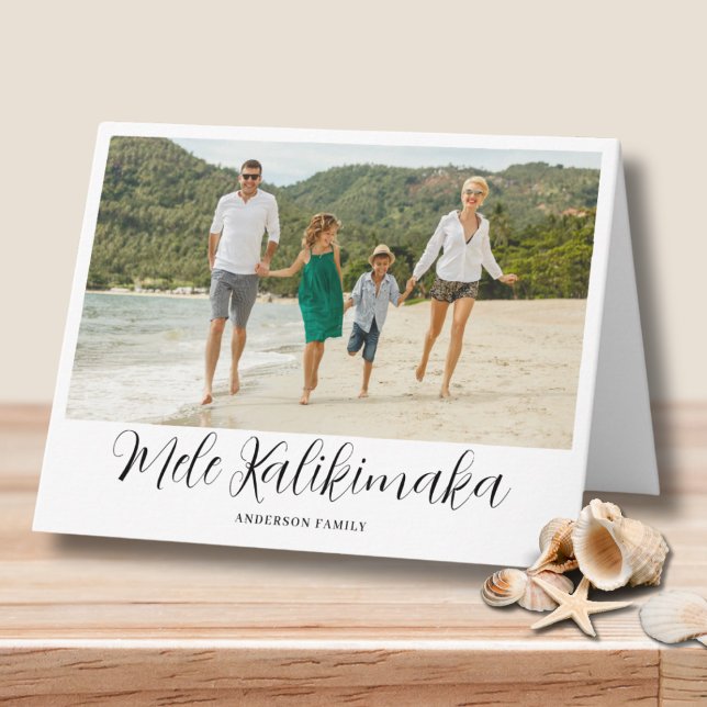 Carte Mele Kalikimaka Hawaiian Photo de Noël (Créateur téléchargé)