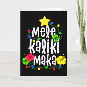 Carte Mele Kalikimaka pour femmes hawaïennes Hawaii Noël