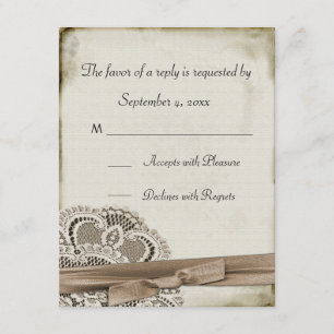 Carte Melinda Vintage Lace Response Card