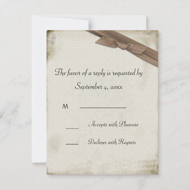 Carte Melinda Vintage Lace Response Card (Devant)