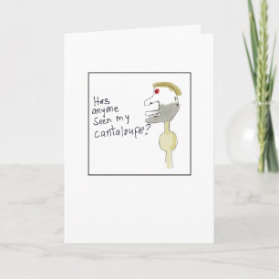 Carte Melon Cantaloup Manquant Illustré de Manière Étran