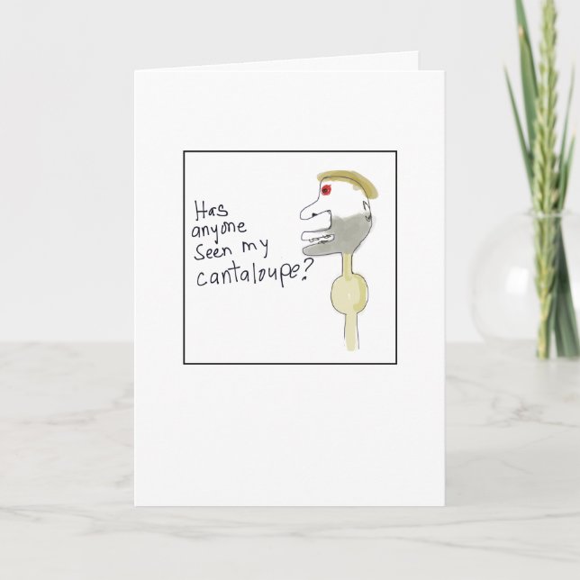 Carte Melon Cantaloup Manquant Illustré de Manière Étran (Devant)