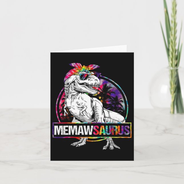 Carte Memawsaurus Dinosaure Memaw Saurus Famille Assorti (Devant)
