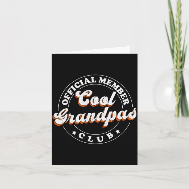 Carte Member Cool Grandpas Club For New Grandfather  (Devant)