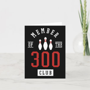 Carte Membre Du Club 300 Bowling Byll Strike Pins