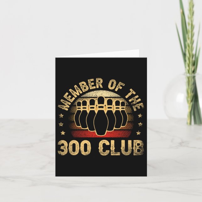 Carte Membre Du Club 300 Pour Un Bowler Bowling (Devant)