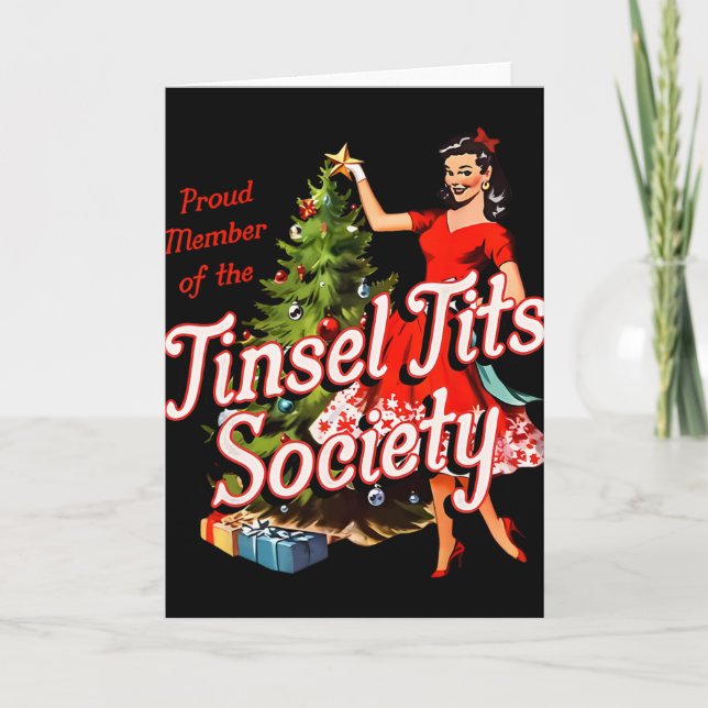 Carte Membre fier de la société Tinsel Lady Funny Christ (Devant)