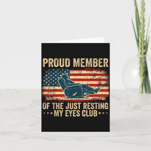 Carte Membre Fier Du Club Des Yeux Au Repos Fête Des Pèr