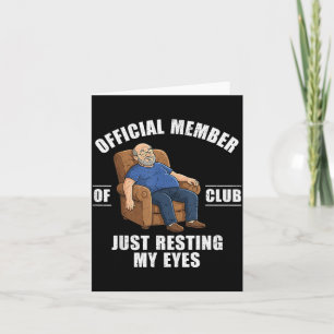 Carte Membre fier du club des yeux qui se reposent Papa 