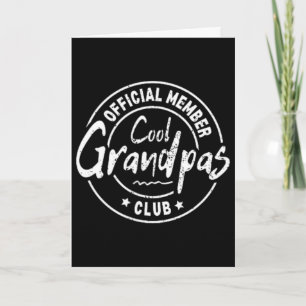 Carte Membre officiel du club des grands-pères cool Drôl
