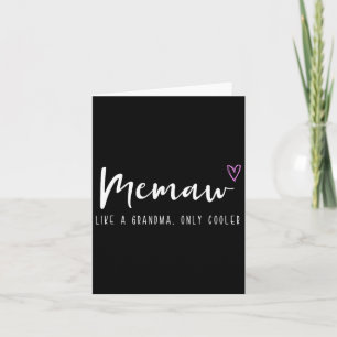 Carte Mémé comme une grand-mère mais en plus cool pour l