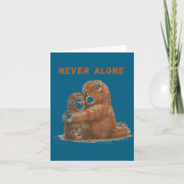 Carte Mème d'animal de singe qui frappe  (Devant)