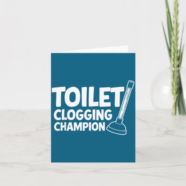Carte Mème de bouchage de toilettes champion (Devant)