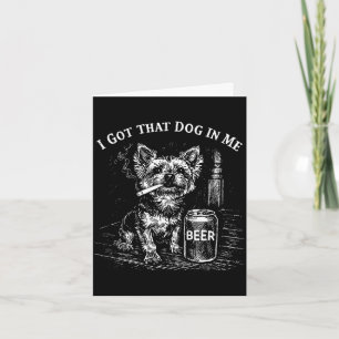 Carte Mémé de ce chien à funy yorkie fumant un cigarette