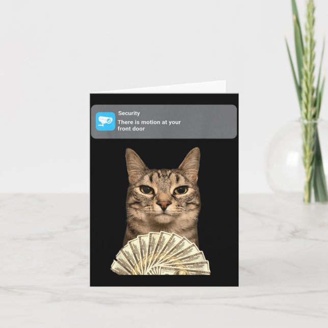 Carte Mème de chat drôle en mouvement femmes hommes (Devant)