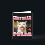 Carte Mème de chat drôle - Mème de chat factice certifié<br><div class="desc">Mème de chat drôle - Mème de chat factice certifié Freak Funny</div>