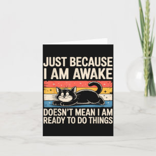 Carte Mème de chat paresseux drôle Amateur de trucs biza