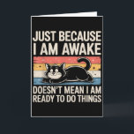 Carte Mème de chat paresseux drôle Amateur de trucs biza<br><div class="desc">Mème de chat paresseux drôle Amateur de trucs bizarres Hommes Femmes Garçons Filles</div>