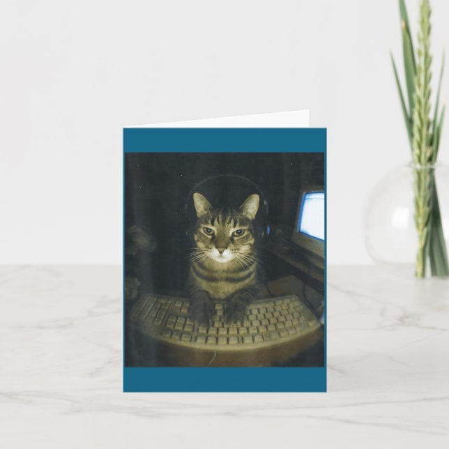 Carte Mème de chat stud amateurs de chat gamers sérieux  (Devant)