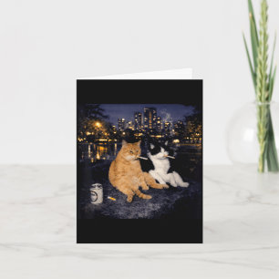 Carte Mème de chats qui fument drôle humour chaton qui f