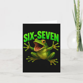 Carte Mème de grenouille 67 Six Sept Drôle Gen Alpha