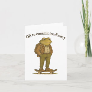 Carte Mème de grenouille drôle Humour sot foncé pour eng