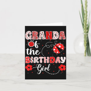 Carte Mémé de la fille d'anniversaire - Famille Coccinel