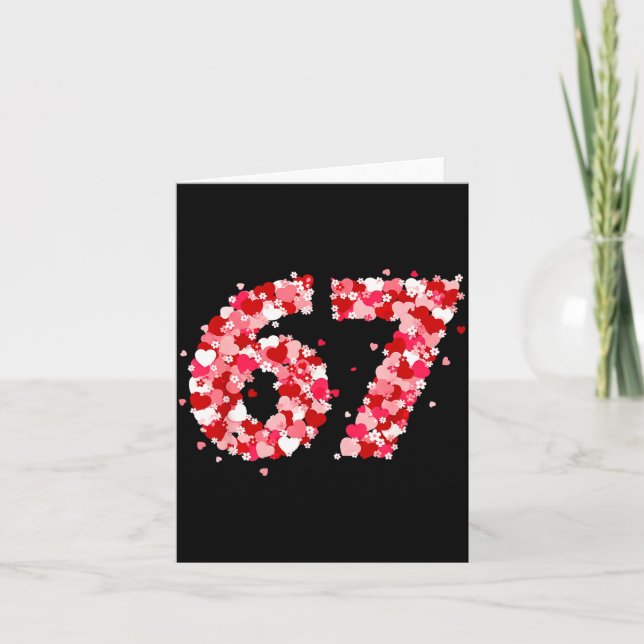 Carte Meme de la Saint-Valentin 67 avec des cœurs drôle  (Devant)