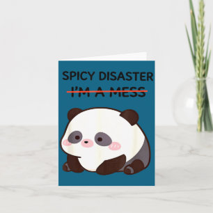 Carte Mème de panda drôle kawaii humour sarcastique femm