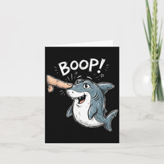 Carte Mème de plage d'été Requin Boop Nez Mignon Drôle B