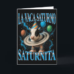 Carte Mème de pourriture cérébrale italienne La Vache Sa<br><div class="desc">Mème de pourriture cérébrale italienne La Vache Saturne Saturnita Anniversaire</div>