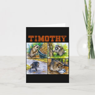Carte Mème de ratons laveurs mignons nommés Jimothy 2026