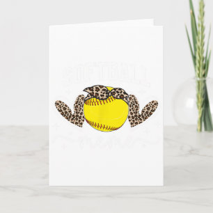 Carte Mème de softball Mémé coeur Mème d'une plaque de s
