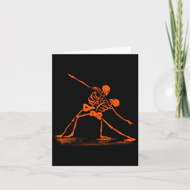 Carte Mème de squelettes dansants de Spooky Spooktober  (Devant)