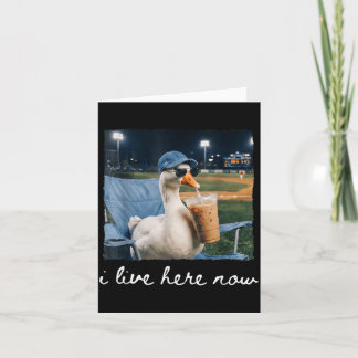 Carte Mème de terrain de baseball Funny Goose Duck Live