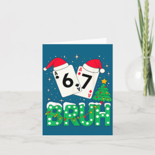 Carte Mème drôle 6 7 Festif Ker Bruh Sapin de Noël San