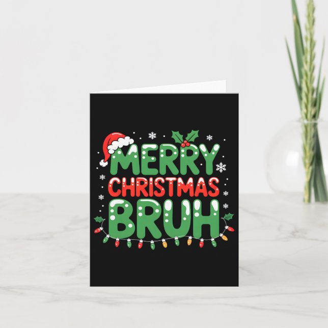 Carte Mème drôle de Bruh salutation de frère adolescents (Devant)