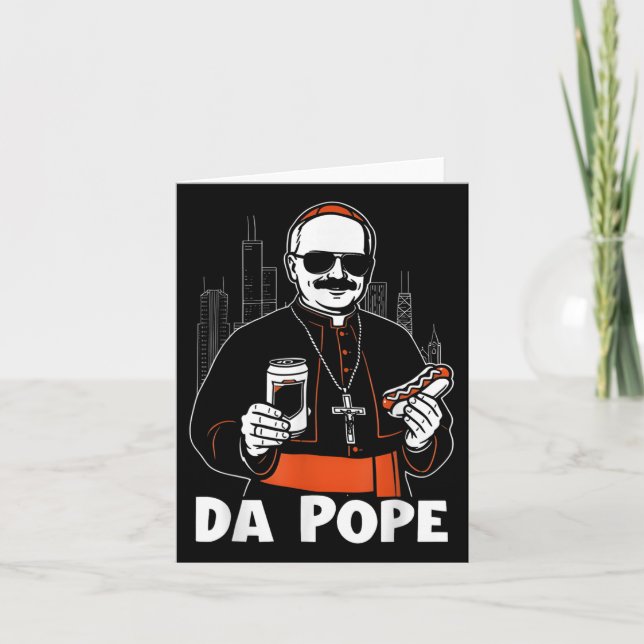 Carte Mème drôle de Chicago Pope Leo Xiv Da Pape  (Devant)