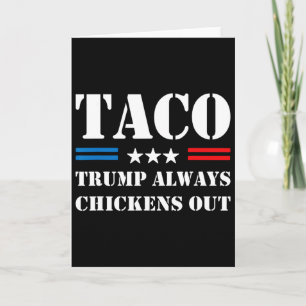 Carte Mème drôle de commerce de tacos où Trump se dégonf