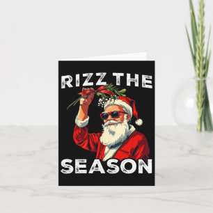 Carte Mème drôle de Père Noël Rizz La Saison Blague Homm
