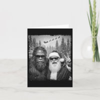 Mème drôle de Sasquatch selfie cool avec Santa Chr