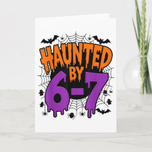 Carte Mème drôle d'Halloween 67 Six Sept 6-7 Humour épou