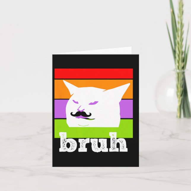Carte Mème Drôle Dit Bruh Avec Cat-cinco De Mayo-mexi (Devant)